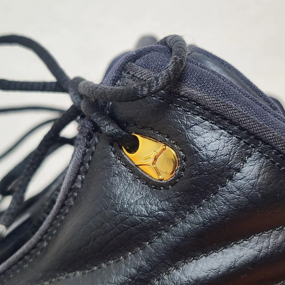 Jordan Shoes Youth Size 6.5Y Black Gold Leather Basketball Sneakers 407484-010